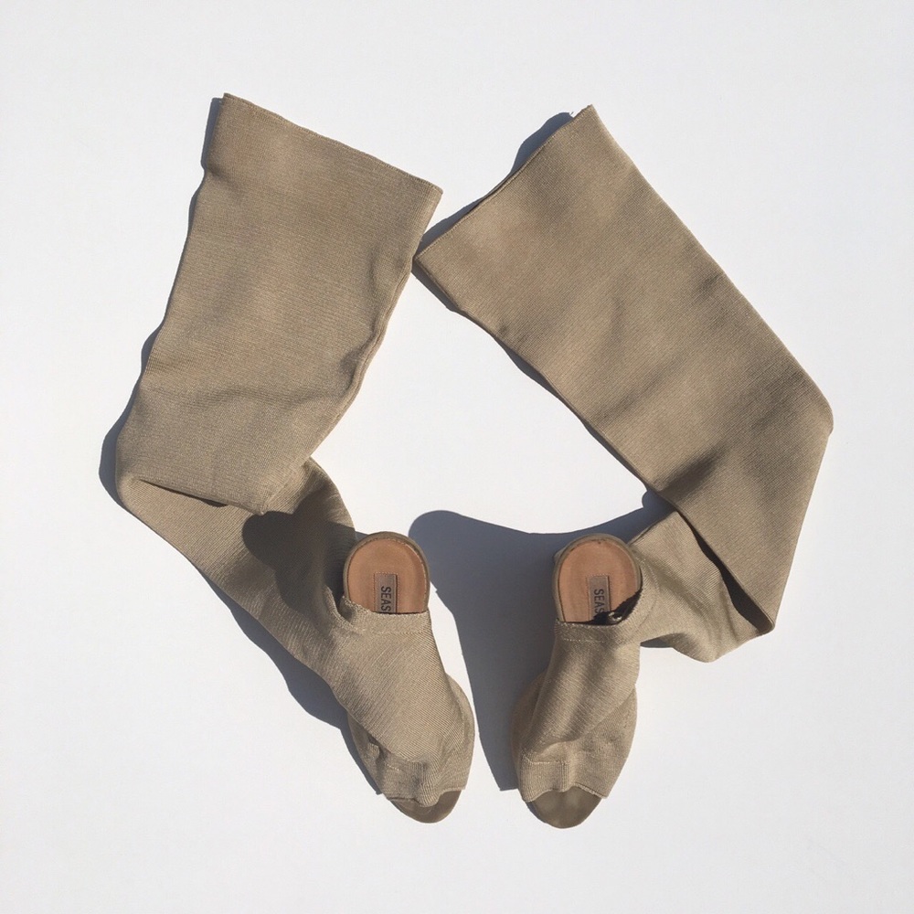 YEEZY GOLD KNIT HEELS